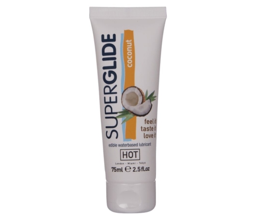 HOT - SUPERGLIDE EDIBLE LUBRICANT WATERBASED COCONUT 75 ML
