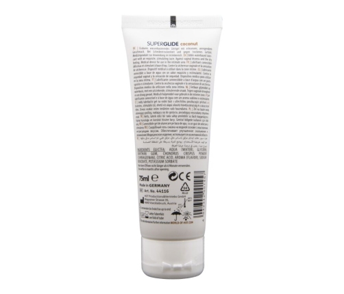 HOT - SUPERGLIDE EDIBLE LUBRICANT WATERBASED COCONUT 75 ML