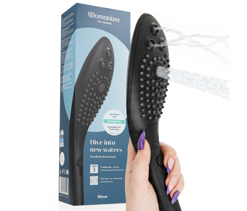 WOMANIZER - WAVE CLITORAL STIMULATING SHOWER HEAD BLACK