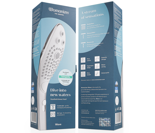 WOMANIZER - WAVE CLITORAL STIMULATING SHOWER HEAD CHROME