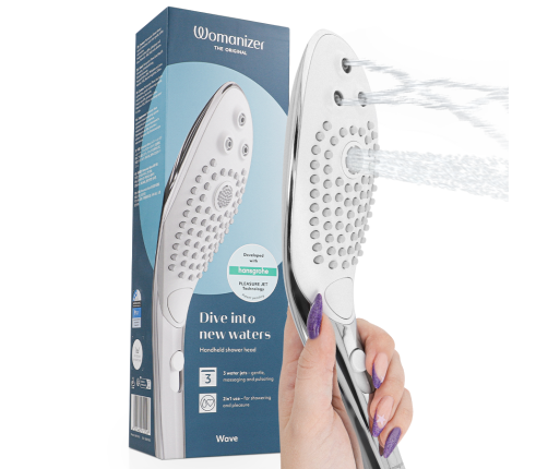 WOMANIZER - WAVE CLITORAL STIMULATING SHOWER HEAD CHROME
