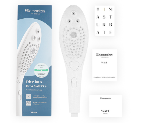 WOMANIZER - WAVE CLITORAL STIMULATING SHOWER HEAD WHITE