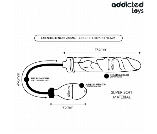 ADDICTED TOYS - INFLATABLE DILDO MODEL 4