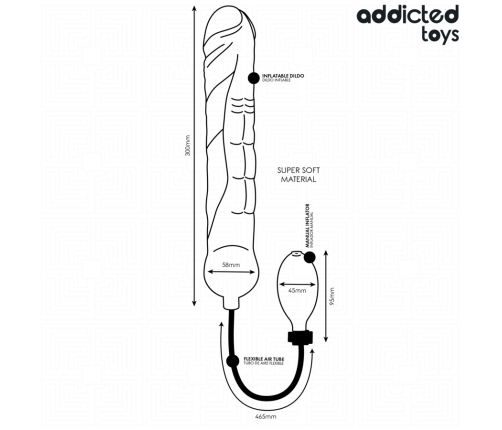 ADDICTED TOYS - INFLATABLE DILDO XL MODEL 5