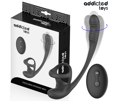 ADDICTED TOYS - ANAL PLUG WITH VIBRATION AND 360º WAVING AND TESTICLE STIMULATOR
