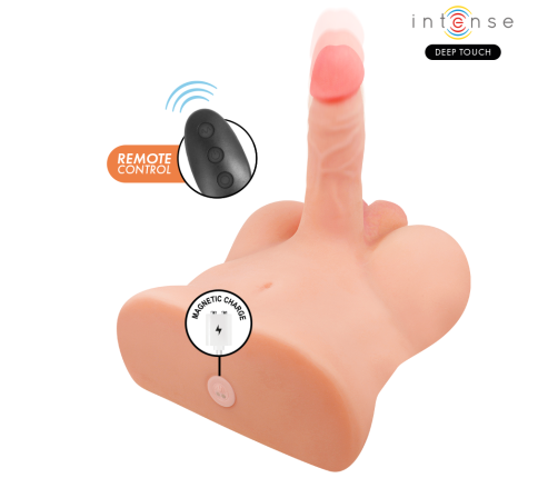 INTENSE DEEP TOUCH - DAMIEN TORSO WITH ANUS AND REALISTIC DILDO WITH PUSHING AND VIBRATION REMOTE CONTROL 3.5 KG