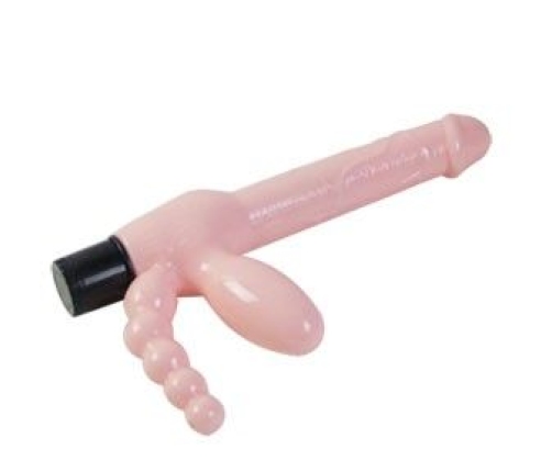 BAILE - ARNÉS SIN CUERDA TPR CON VIBRACIÓN Y ESTIMULACION ANAL 25.4 CM