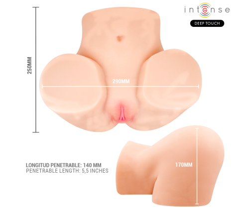 INTENSE DEEP TOUCH - GINGER ANAL AND VAGINAL MASTURBATOR WITH SUCTION, HEAT, VIBRATION AND VOICE EFFECTS WITH REMOTE CONTROL 5.3 KG