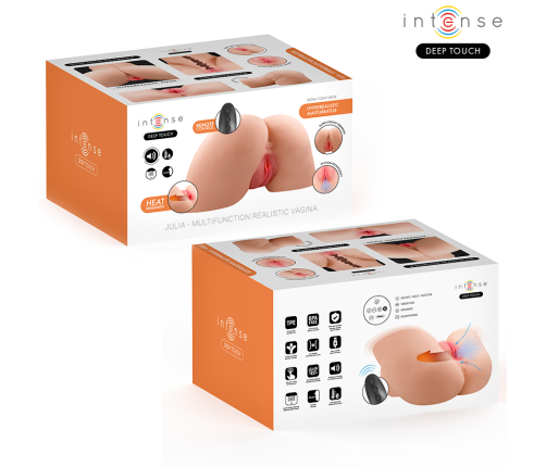 INTENSE DEEP TOUCH - JULIA ANAL AND VAGINAL MASTURBATOR WITH SUCTION, HEAT, VIBRATION AND VOICE EFFECTS WITH REMOTE CONTROL 9 KG