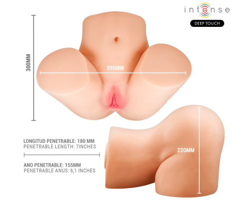 INTENSE DEEP TOUCH - JULIA ANAL AND VAGINAL MASTURBATOR WITH SUCTION, HEAT, VIBRATION AND VOICE EFFECTS WITH REMOTE CONTROL 9 KG