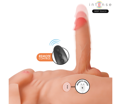 INTENSE DEEP TOUCH - MARTY TORSO WITH ANUS AND REALISTIC DILDO WITH PUSHING AND VIBRATION, REMOTE CONTROL, 6.2 KG