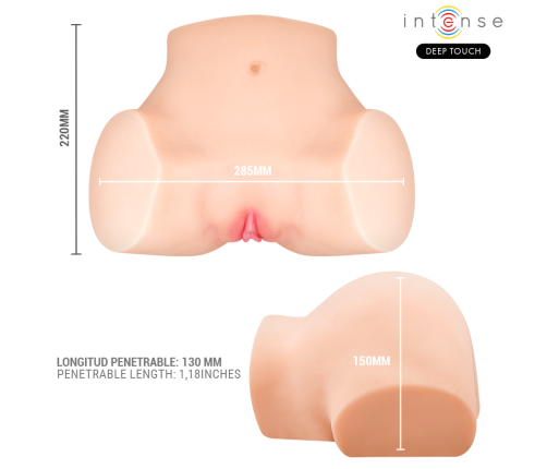 INTENSE DEEP TOUCH - NICOLE ANAL AND VAGINAL MASTURBATOR WITH SUCTION, HEAT, VIBRATION AND VOICE EFFECTS WITH REMOTE CONTROL 5.3 KG