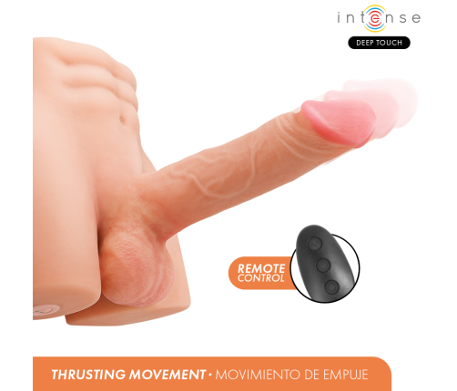 INTENSE DEEP TOUCH - RICHIE TORSO WITH ANUS AND REALISTIC DILDO WITH PUSHING AND VIBRATION REMOTE CONTROL 4.7 KG