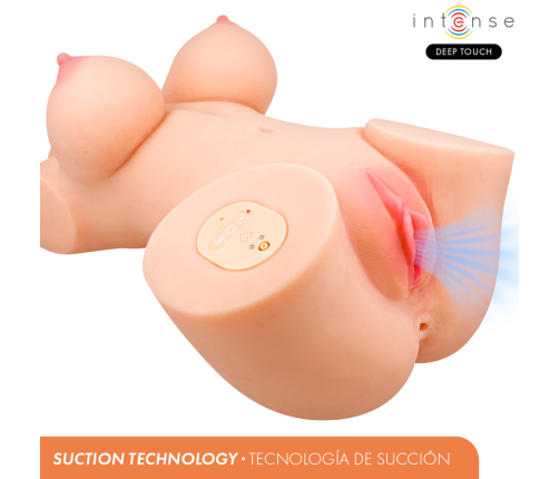 INTENSE DEEP TOUCH - VERO TORSO ANUS AND VAGINA WITH SUCTION, HEAT, VIBRATION AND VOICE EFFECTS WITH REMOTE CONTROL 5.5 KG