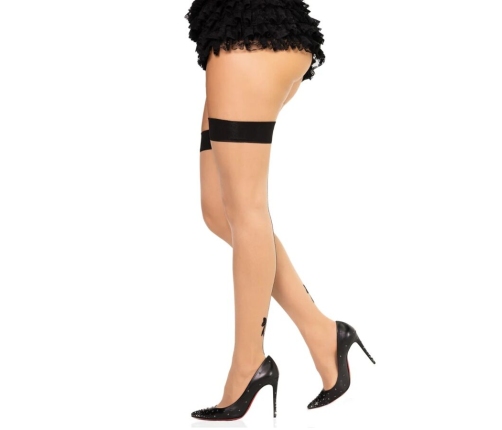 LEG AVENUE - 1963 SPANDEX BACKSEAM STOCKINGS BLACK - ONE SIZE