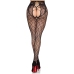 LEG AVENUE - 1966 NET TIGHTS WITH CROTCHLESS PANTY BLACK - ONE SIZE