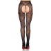LEG AVENUE - 1967 BLOOM NET SUSPENDER TIGHTS BLACK - ONE SIZE