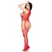 LEG AVENUE - 89374 CUPLESS BODYSTOCKING AND PANTY RED - ONE SIZE
