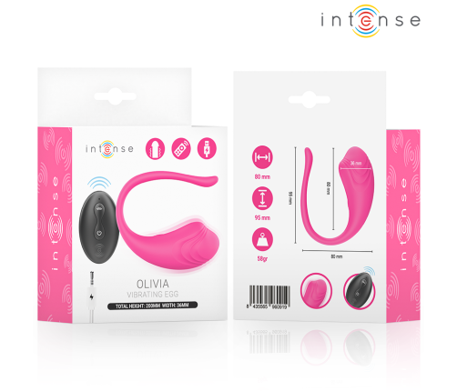 INTENSE - OLIVIA PINK VIBRATING EGG WITH REMOTE CONTROL