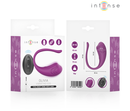 INTENSE - OLIVIA PURPLE VIBRATING EGG WITH REMOTE CONTROL