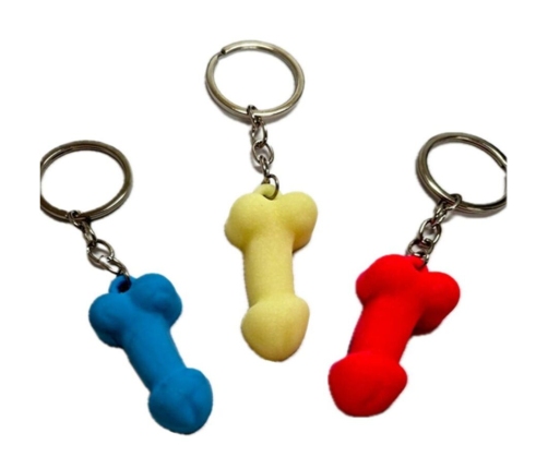 DIABLO PICANTE - ASSORTED SILICONE PENIS KEYCHAIN PHOSPHORESCENT COLOR