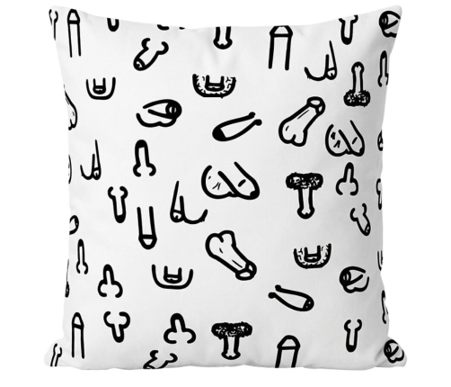 DIABLO PICANTE - 30 X 30 PENIS CUSHION WHITE