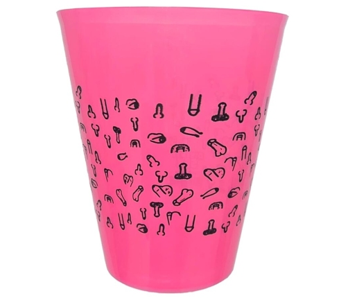 DIABLO PICANTE - FUCHSIA CUP 500 ML WITH BLACK PENISES
