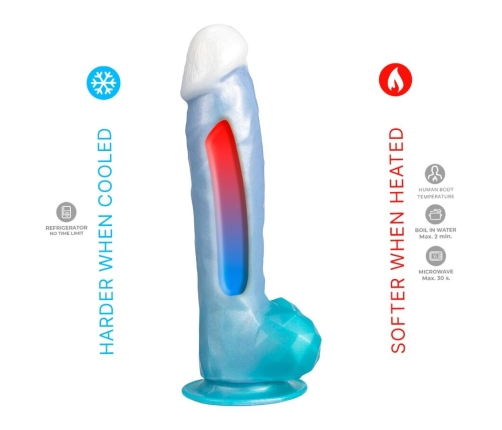 SILEXD - ANGEL DILDO FANTASY LIQUID SILICONE THERMOREACTIVE CELESTIAL BLUE 20.3 CM