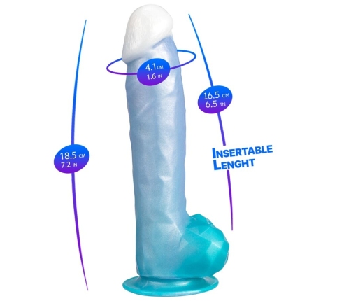 SILEXD - ANGEL DILDO FANTASY LIQUID SILICONE THERMOREACTIVE CELESTIAL BLUE 20.3 CM
