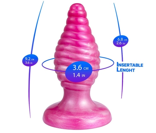 SILEXD - CHERRY ANAL PLUG FANTASY LIQUID SILICONE THERMOREACTIVE PINK 9.2 CM