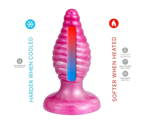 SILEXD - CHERRY ANAL PLUG FANTASY LIQUID SILICONE THERMOREACTIVE PINK 9.2 CM