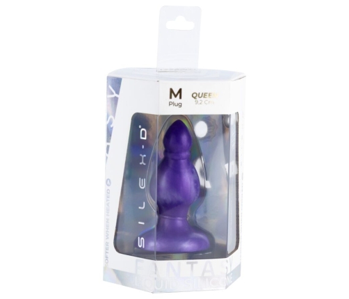 SILEXD - QUEEN ANAL PLUG FANTASY LIQUID SILICONE THERMOREACTIVE PURPLE 9.2 CM
