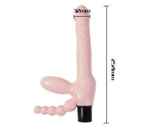 BAILE - ARNÉS SIN CUERDA TPR CON VIBRACIÓN Y ESTIMULACION ANAL 25.4 CM