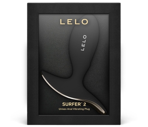 LELO - SURFER 2 UNISEX ANAL VIBRATING PLUG BLACK