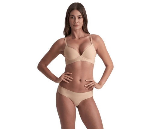 BYE-BRA - INVISIBLE THONG 2 PACK BEIGE & BLACK SIZE XXL