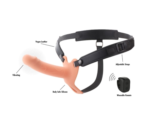 HIDDEN DESIRE - INFERNO VIBRATING PENIS SLEEVE STRAP-ON  16 CM