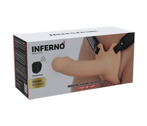 HIDDEN DESIRE - INFERNO VIBRATING PENIS SLEEVE STRAP-ON  16 CM