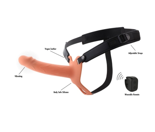 HIDDEN DESIRE - INFERNO VIBRATING PENIS SLEEVE STRAP-ON 18 CM