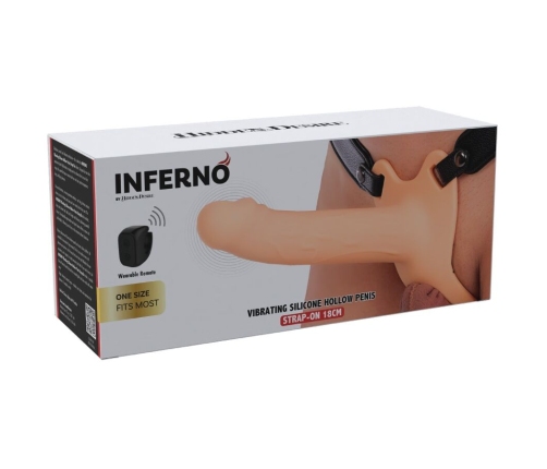 HIDDEN DESIRE - INFERNO VIBRATING PENIS SLEEVE STRAP-ON 18 CM