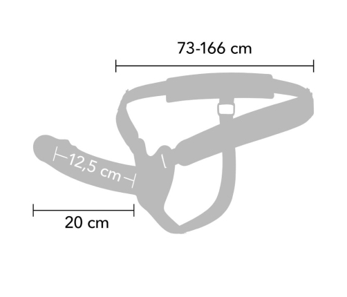 HIDDEN DESIRE - INFERNO PENIS SLEEVE STRAP-ON 20 CM