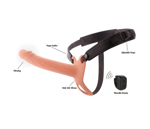 HIDDEN DESIRE - INFERNO VIBRATING PENIS SLEEVE STRAP-ON 20 CM