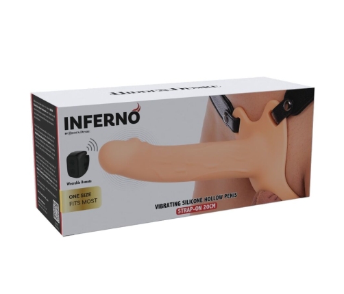 HIDDEN DESIRE - INFERNO VIBRATING PENIS SLEEVE STRAP-ON 20 CM
