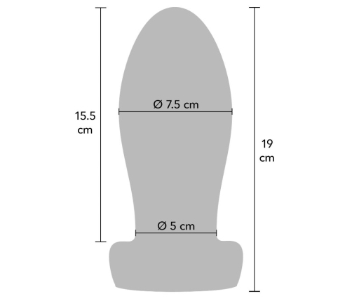 HIDDEN DESIRE - EXTREME HEAVY ANAL STRETCHER PLUG EXTRA LARGE