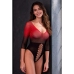 PASSION - BS118 BLACK AND RED MESH BODYSTOCKING