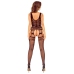 PASSION - BS120 BLACK FLOWERS BODYSTOCKING