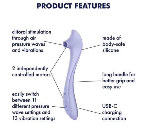 SATISFYER - EASY LOVER VIBRATOR & AIR PULSE STIMULATOR