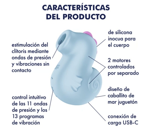 SATISFYER - SEA PONY VIBRATOR & AIR PULSE STIMULATOR