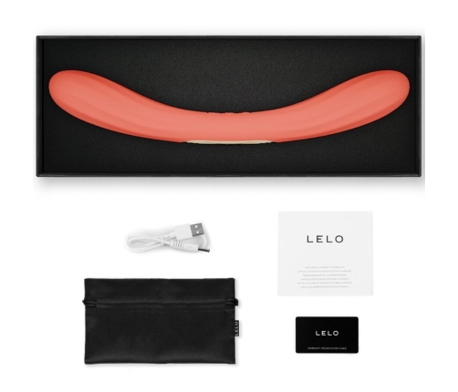 LELO - BOOMERANG DOUBLE ENDED VIBRATOR CORAL RED