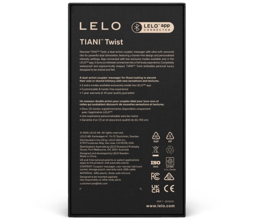 LELO - TIANI TWIST COUPLES VIBRATOR SOFT PINK