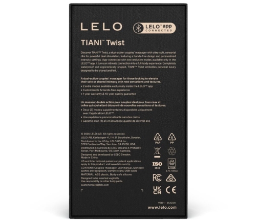 LELO - TIANI TWIST COUPLES VIBRATOR FOAM